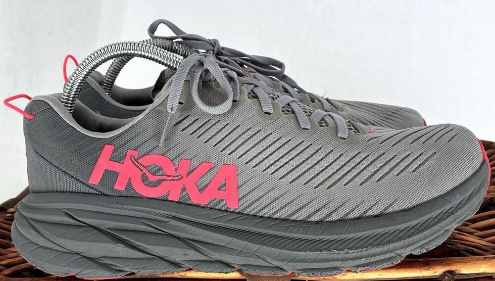 HOKA Rincon 3 Women’s 10B Sharkskin Diva Pink Gray Running Shoes 1119396 SDPK